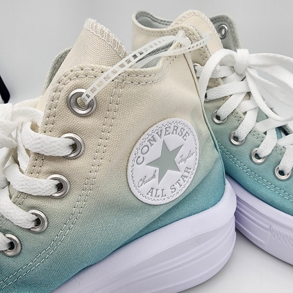 Converse Women's High-Top Sneakers - Mint and Cream - Picture 4 of 16